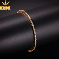THE BLING KING 2mm Tennis Link Bracelet Iced Out Bling Bling Cubic Zirconia Men Women Bracelets Fashion Hiphop Jewelry