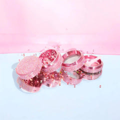 40mm/1.57inch Crystal Pink Aluminum Bling Bling Herb Grinder