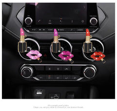 Lipstick Car Decoration Interior Air Freshener Auto Outlet Perfume Clip Car Scent Diffuser Bling Car Accessories Girls Gifts
