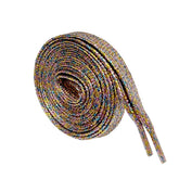 115 CM Long Sparkle Metallic Color Shoelaces Bling Bling Shoe Laces Glitter Flat Shoe Strings