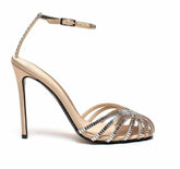 Bling Bling Crystal Embellished Satin Sandals Round Toe Cutouts Ankle Strap Sexy Party Weding Heels