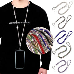Glitter Keychain Bling Bling Crystal Anti-lost Rope Hanging Cord Chain Straps Rhinestone Phone Lanyard