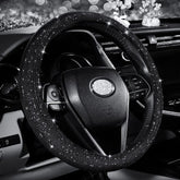 Bling Bling Diamond Rhinestones Crystal Car Steering Wheel Cover PU Leather Auto Accessories Case Car Styling