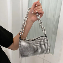 Bling Diamond Design Small Crossbody Messenger Bags for Women 2022 Summer Trend Luxury Fashion Travel Shoulder Handbags Purses