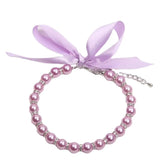 XKSRWE Pearls Dog Necklace Cat Collar with Bling Accessories Pet Puppy Jewelry for Female Dogs Cats