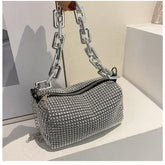 Bling Diamond Design Small Crossbody Messenger Bags for Women 2022 Summer Trend Luxury Fashion Travel Shoulder Handbags Purses