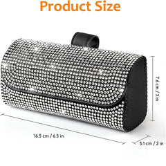 Diamond Car Glasses Case Sunglasses Storage Box Glasses Holder Sun Visor Glasses Case Bling Car Assessoires Interior for Women