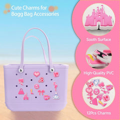 Bling Bag Charms for Bogg Bag Cute Acrylic Nurse Life Charms for Bogg Bag Accessories Women Girls Party Gifts Nurse Life