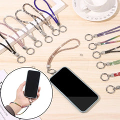 Glitter Keychain Bling Bling Rhinestone Phone Lanyard Wrist Straps Hanging Cord Crystal Anti-lost Rope
