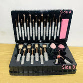 Glitz and Glam Brush Set 27Pcs Bundle RHINESTONE Glam Brush Set Bling Makeup Brushes Diamond Eyelash Curler With box Beauty Set