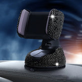 Diamond Bling Car Cell Phone Holder Girl Rhinestone Crystal Mount Universal Fit Mobile Holder Car Interior Accessories for Women