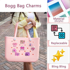 Bling Bag Charms for Bogg Bag Cute Acrylic Nurse Life Charms for Bogg Bag Accessories Women Girls Party Gifts Nurse Life