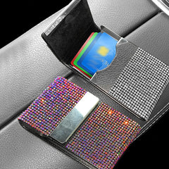 Diamond Driver License Card Holder For Car Driving License Credit Card Storage Interior Flip Ladies Girls Car Bling Accessories