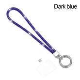 Glitter Keychain Bling Bling Rhinestone Phone Lanyard Wrist Straps Hanging Cord Crystal Anti-lost Rope
