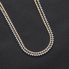 Bling Bling Women Tennis Chain Necklace Full CZ Heart-shaped Tennis Necklace Fashion Jewelry BC235