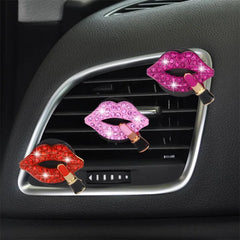 Lipstick Car Decoration Interior Air Freshener Auto Outlet Perfume Clip Car Scent Diffuser Bling Car Accessories Girls Gifts