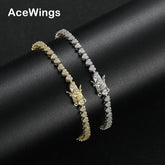 Bling Bling 4MM Heart Shape Bracelets Brass Tennis Chain Bracelet  BB235