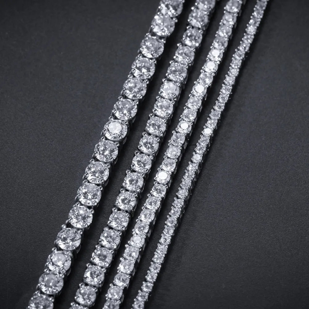 THE BLING KING 2mm Tennis Link Bracelet Iced Out Bling Bling Cubic Zirconia Men Women Bracelets Fashion Hiphop Jewelry