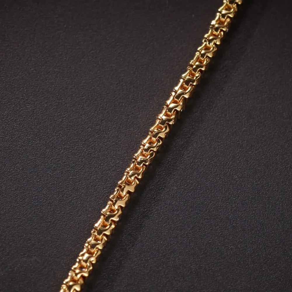 THE BLING KING 2mm Tennis Link Bracelet Iced Out Bling Bling Cubic Zirconia Men Women Bracelets Fashion Hiphop Jewelry