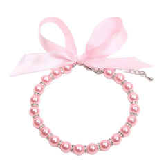 XKSRWE Pearls Dog Necklace Cat Collar with Bling Accessories Pet Puppy Jewelry for Female Dogs Cats