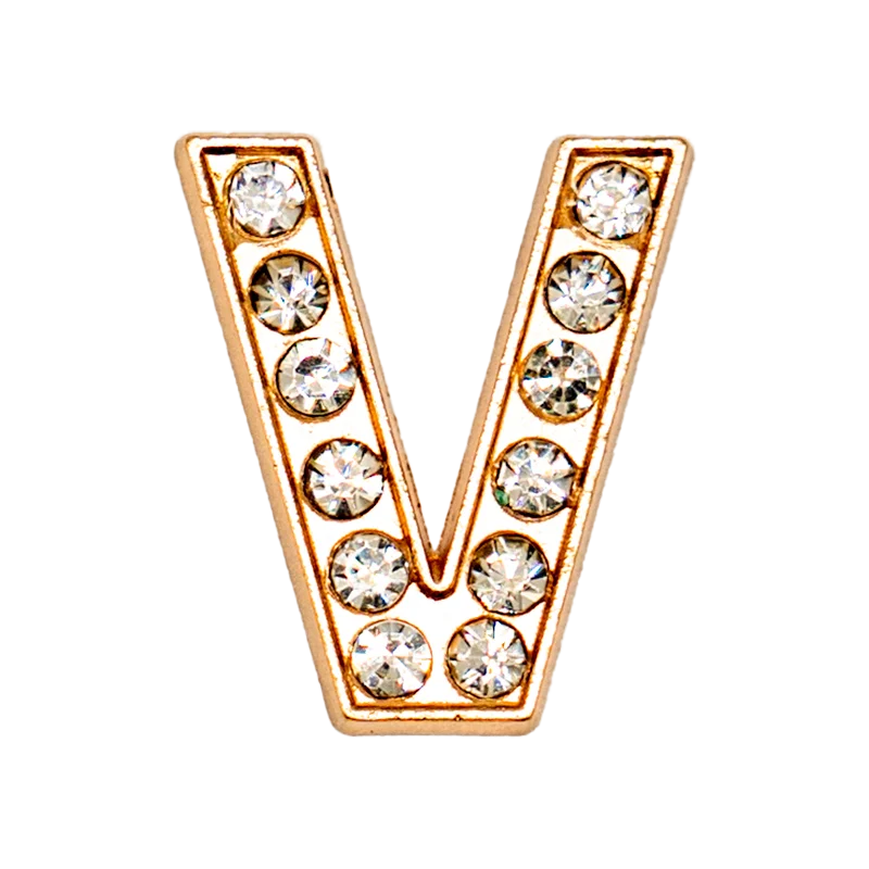 1pcs Letters Luxury Shoe Charms Alphabet Shoe Decorations Pins for Sandals Women Girls Gifts Bling Accessories