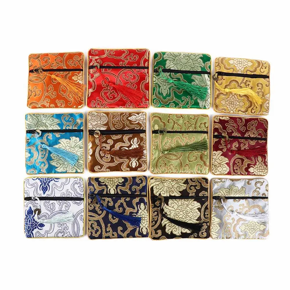 Blessing Bag Jewelry Packaging Small Pouch Silk Jewelry Organizer Brocade Pouch Chinese Style Coin Purse Jewelry Storage Bag