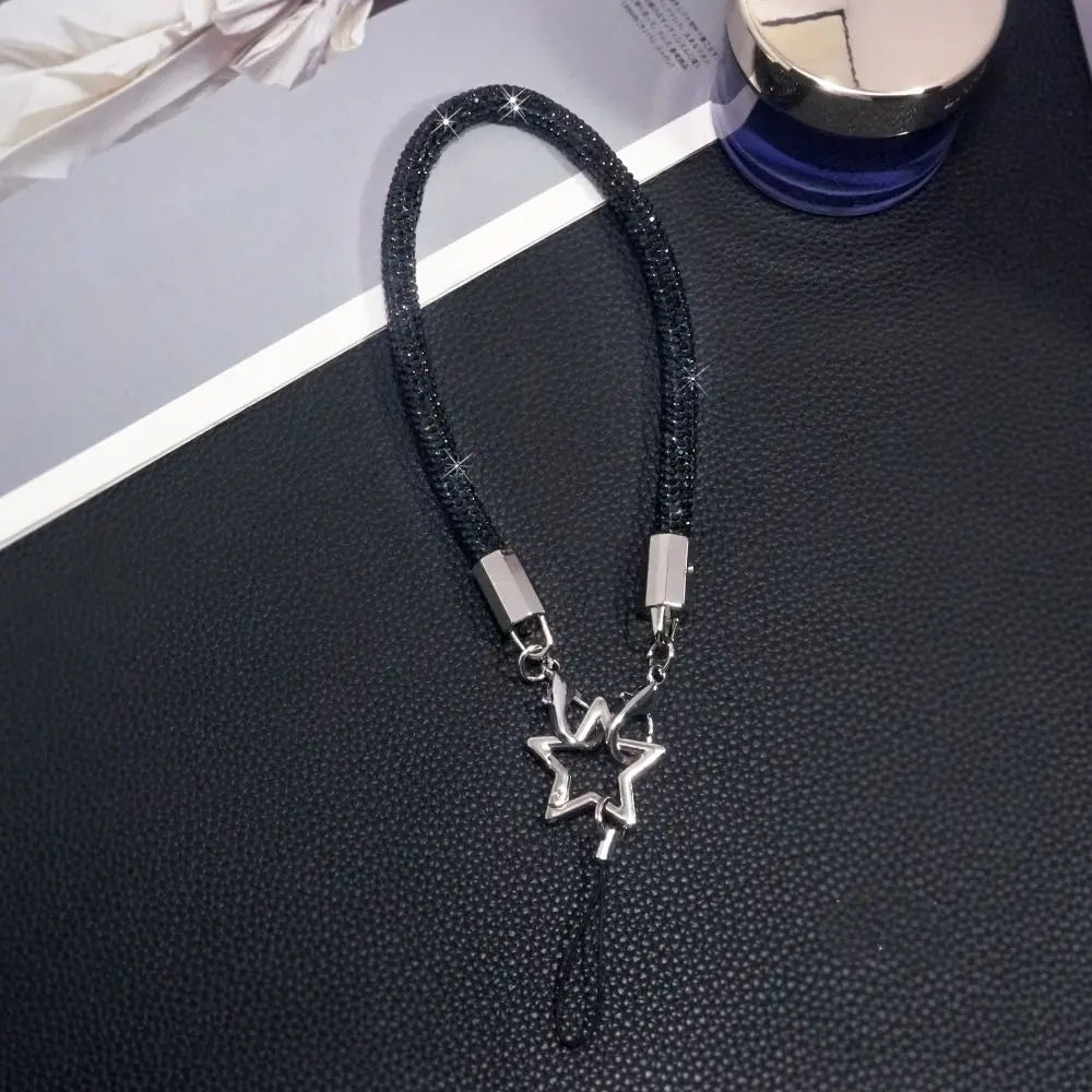 Crystal Rhinestone Phone Lanyard Glitter Bright Bling Bling Hanging Cord Phone Wrist Rope Phone Accessories