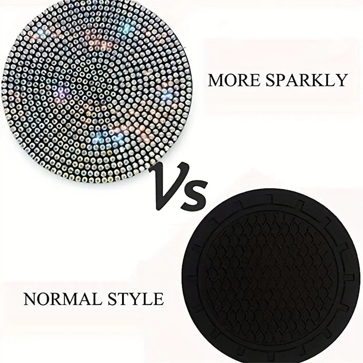 2pcs Imitation Diamond Fashion Car Cup Cushion Bling Car Cup Holder Coaster Anti-slip Popular and fashionable coasters