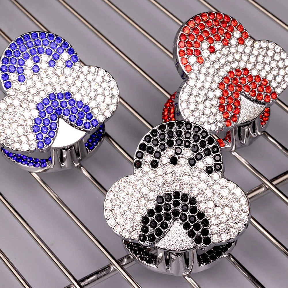 Bling Car Engine Start Stop Button Cover, Universal Handmade Crystal Rhinestone Push Start Button Cover Anti-Scratch Car Engine