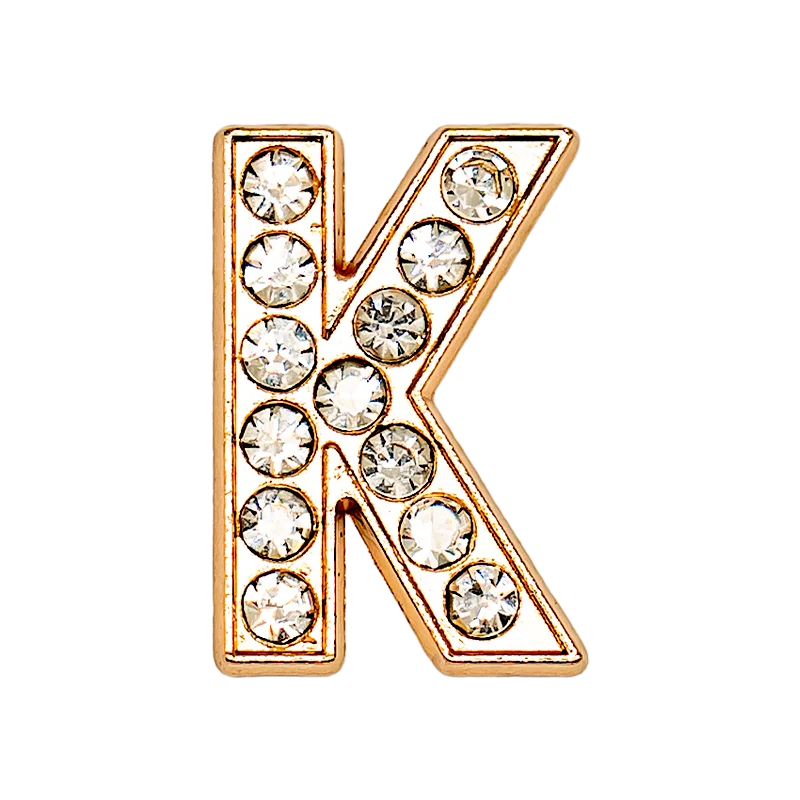 1pcs Letters Luxury Shoe Charms Alphabet Shoe Decorations Pins for Sandals Women Girls Gifts Bling Accessories