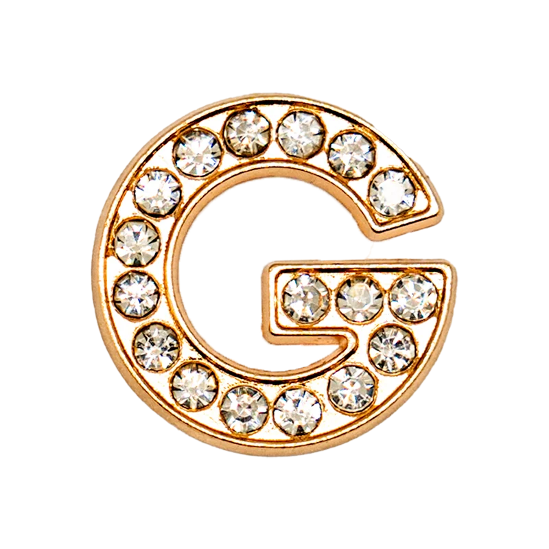 1pcs Letters Luxury Shoe Charms Alphabet Shoe Decorations Pins for Sandals Women Girls Gifts Bling Accessories