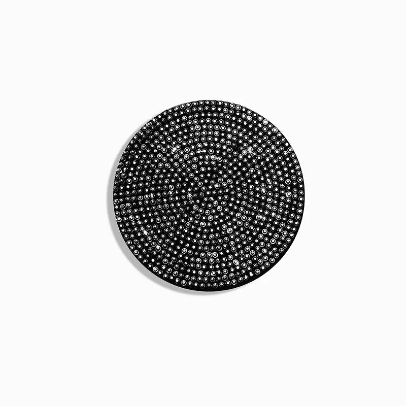 Cute Bling Car Cup Holder Coaster Mat with Rhinestone for Women Girl Universal Anti Slip Automotive Interior Accessories