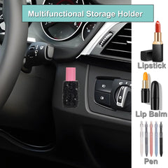 Bling Car Lip Balm Holder Insulating Crystal Rhinestone Auto Chapstick Holder Sparkling Vehicle Interior Decor Accessories