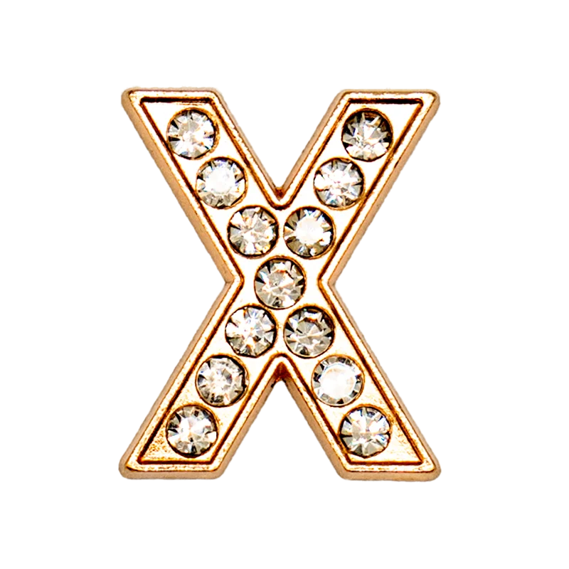 1pcs Letters Luxury Shoe Charms Alphabet Shoe Decorations Pins for Sandals Women Girls Gifts Bling Accessories