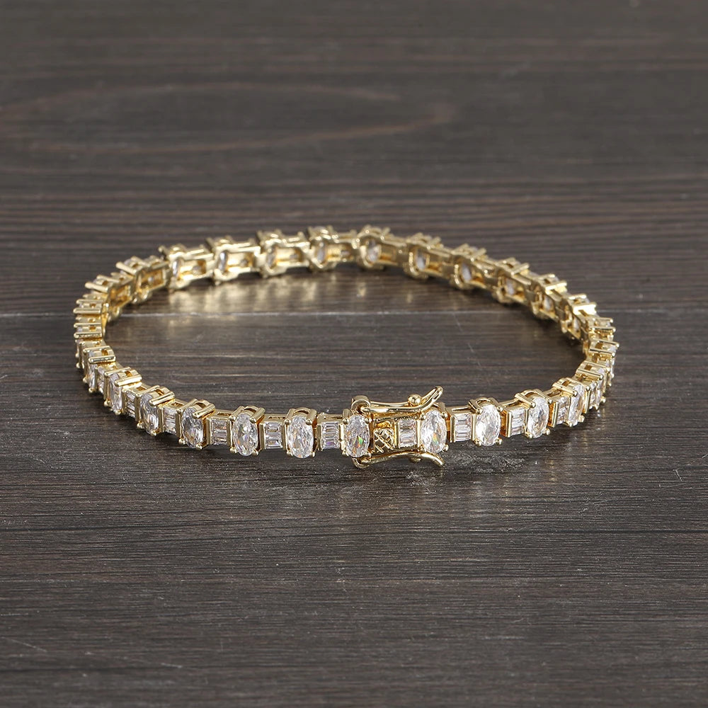 Bling Bling Brass Zircon Bracelets Women Elegant Tennis Bracelet Fashion Jewelry  BB129