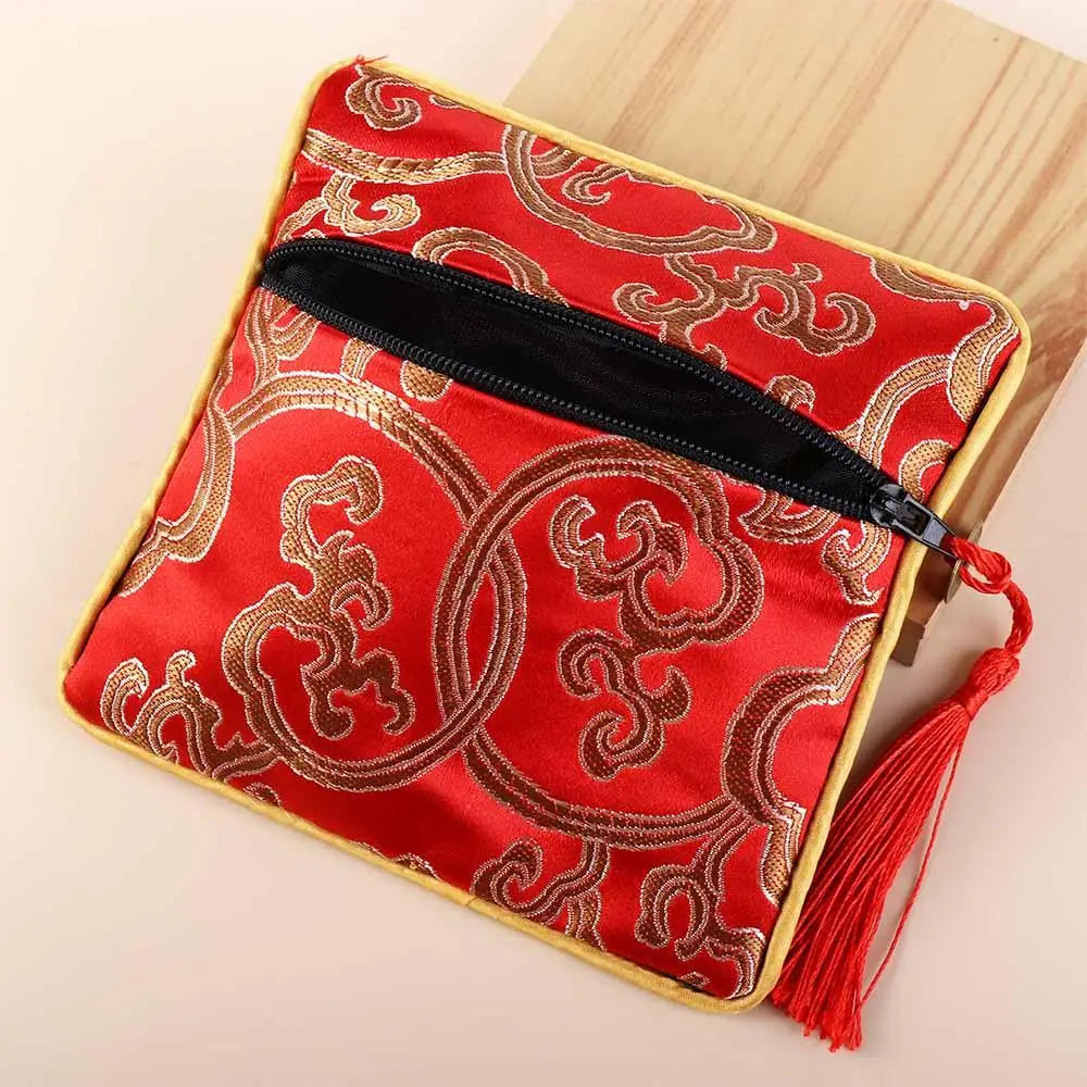 Blessing Bag Jewelry Packaging Small Pouch Silk Jewelry Organizer Brocade Pouch Chinese Style Coin Purse Jewelry Storage Bag