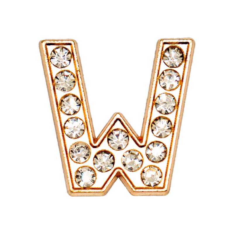 1pcs Letters Luxury Shoe Charms Alphabet Shoe Decorations Pins for Sandals Women Girls Gifts Bling Accessories