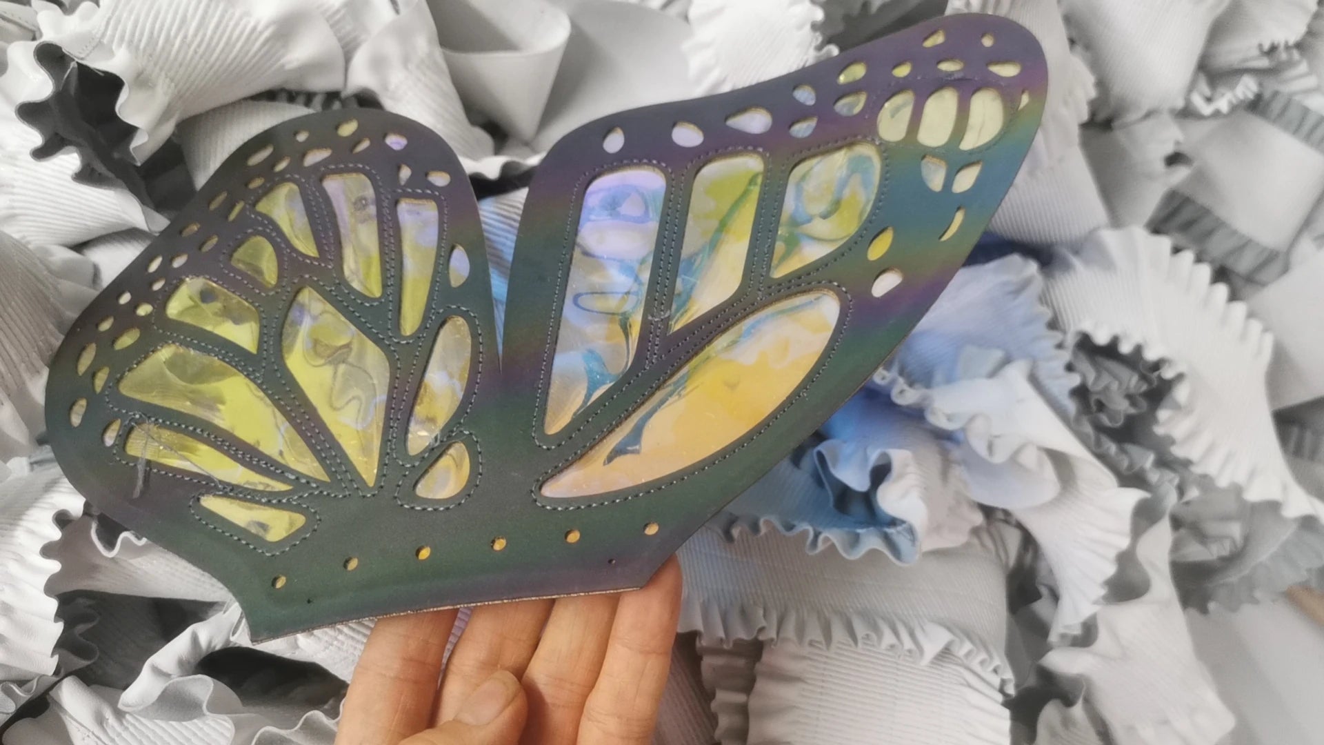 Butterfly Wings Bling Shoes Decorations Women Boots Decor