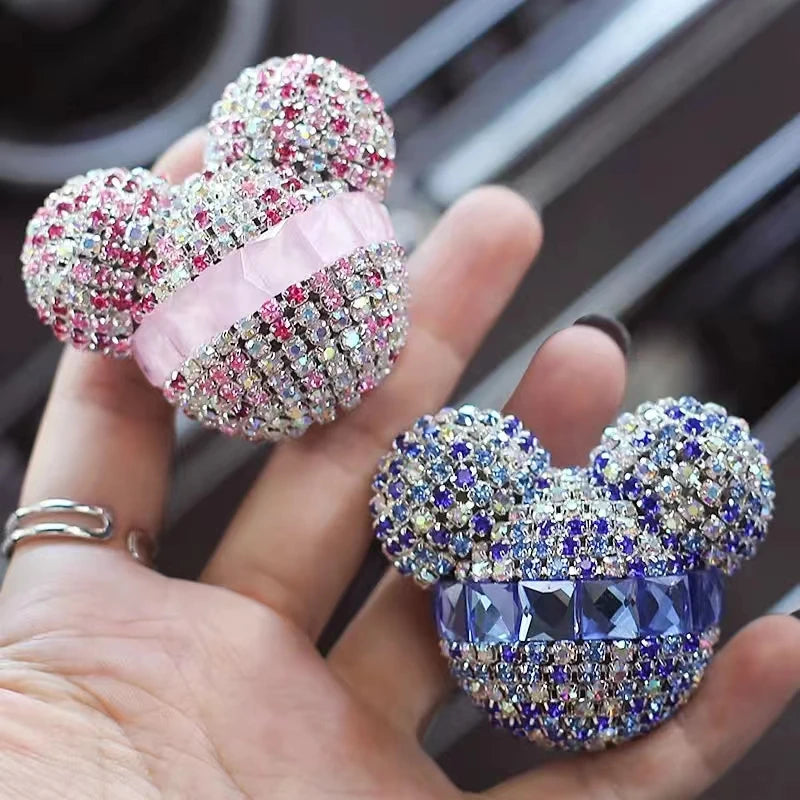 1 Pcs Cute Cartoon Car Air Fresheners Vent Clips Car Diffuser Vent Clip Rhinestone Diamond  Bling Car Accessories for Women