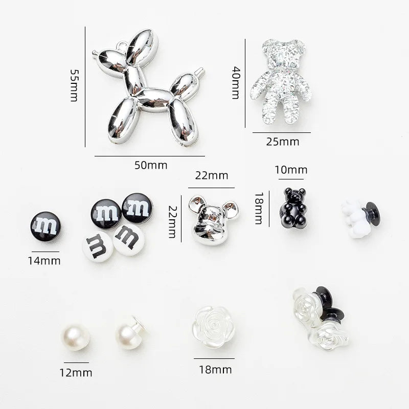 Hot New 1 Set Cute Hole Shoe Charms Brand Designer Shoes Charms Bling Accessories Fashion rhinestone Buckle Shoe Decoration