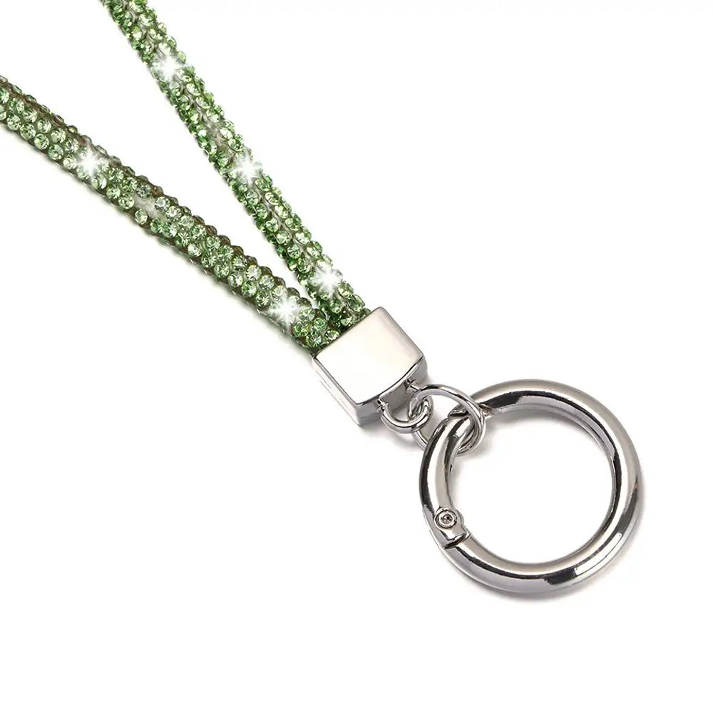 Glitter Keychain Bling Bling Crystal Anti-lost Rope Hanging Cord Chain Straps Rhinestone Phone Lanyard