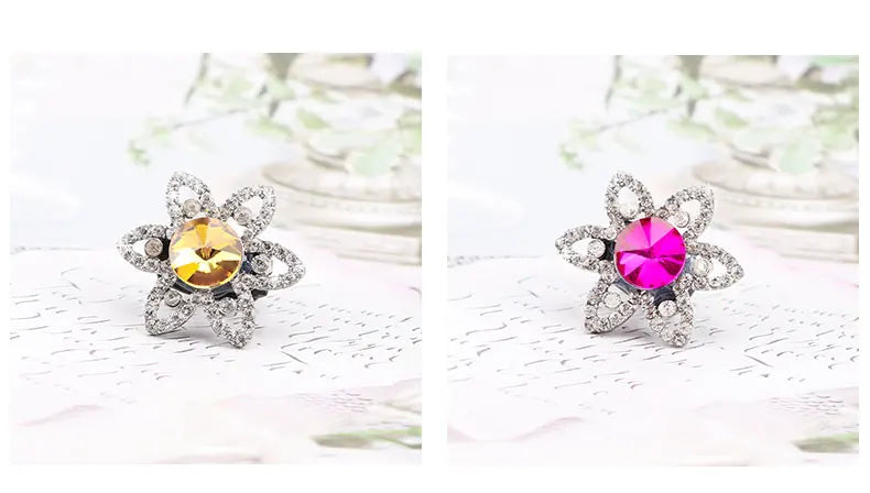 Rhinestones Shoe Charms Shoelaces Charm for Sneakers Shoelace Decorations Flower Fancy Crystal Buckle Bling Accessories for Girl