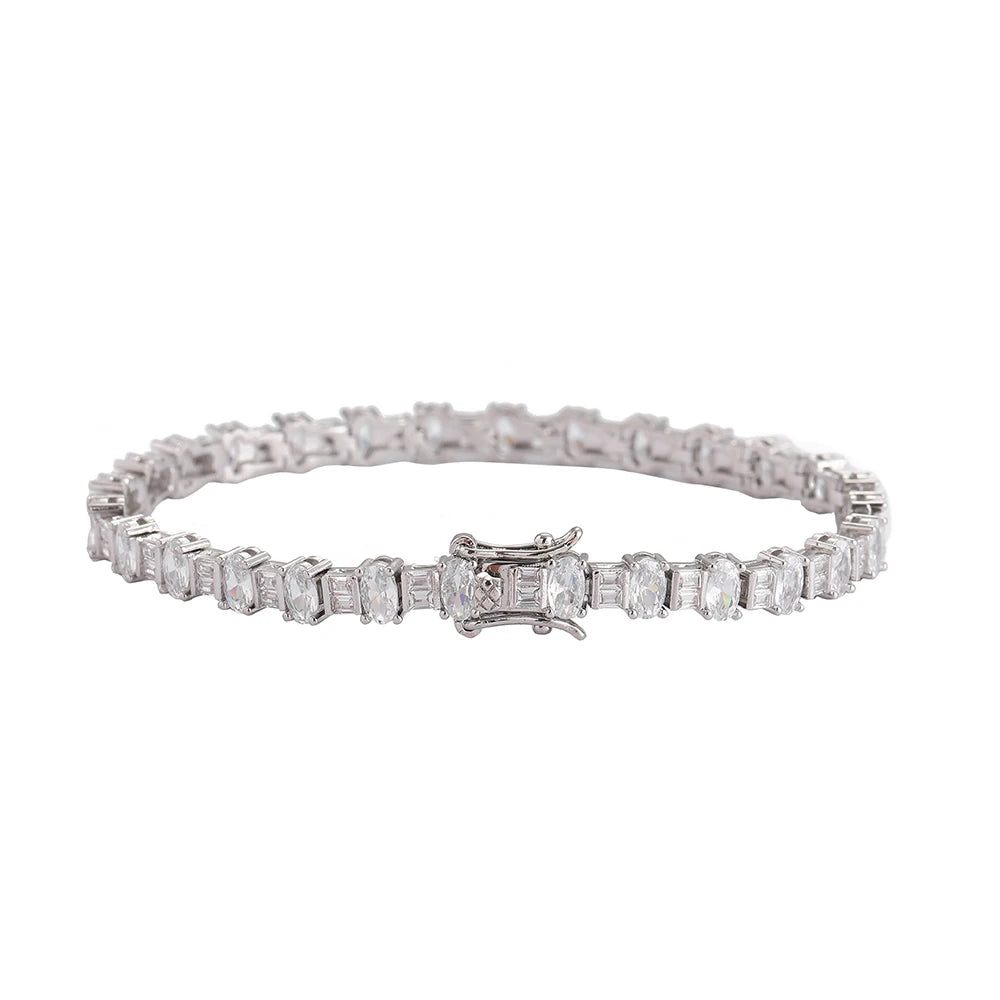 Bling Bling Brass Zircon Bracelets Women Elegant Tennis Bracelet Fashion Jewelry  BB129