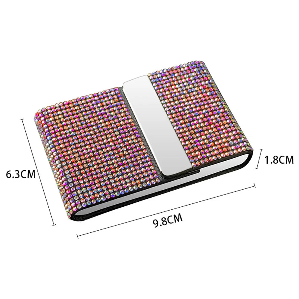 Diamond Driver License Card Holder For Car Driving License Credit Card Storage Interior Flip Ladies Girls Car Bling Accessories
