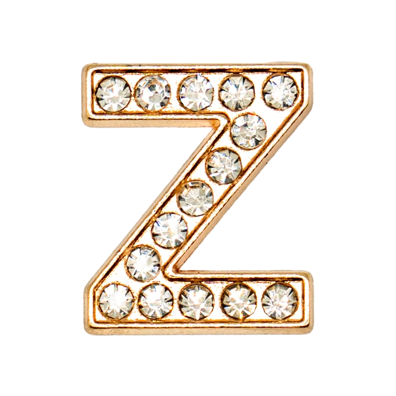 1pcs Letters Luxury Shoe Charms Alphabet Shoe Decorations Pins for Sandals Women Girls Gifts Bling Accessories