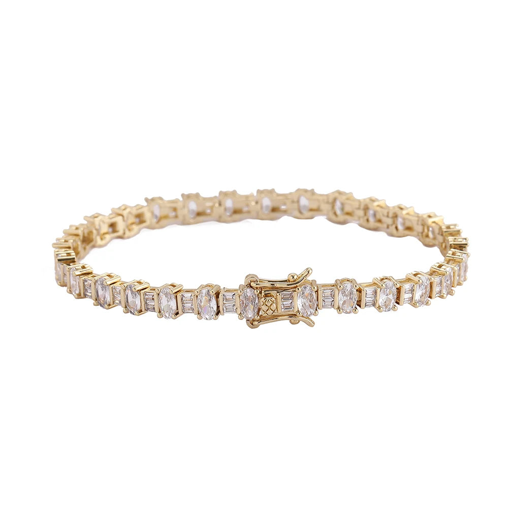 Bling Bling Brass Zircon Bracelets Women Elegant Tennis Bracelet Fashion Jewelry  BB129