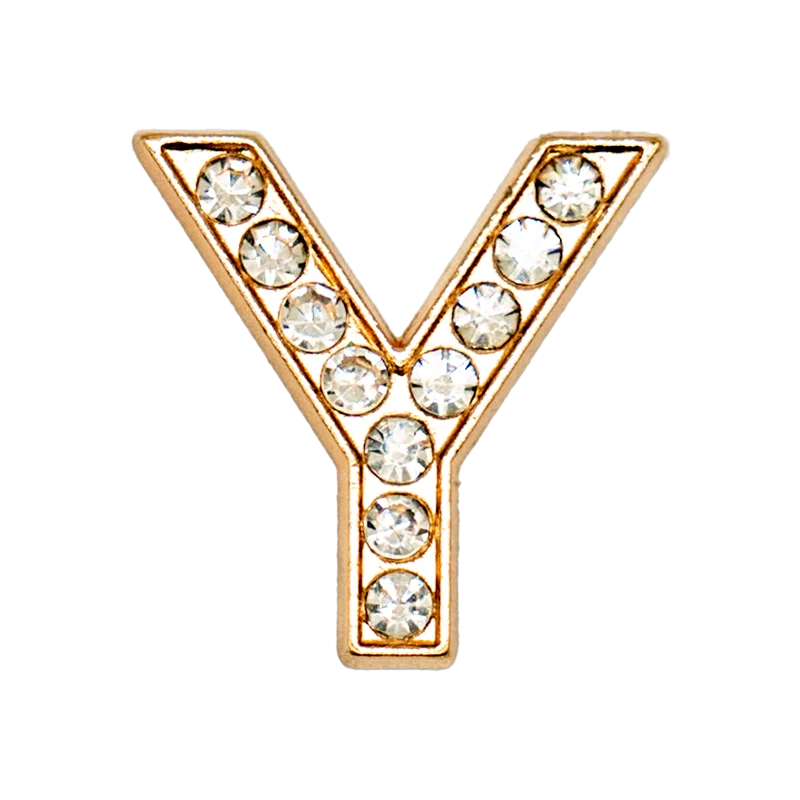 1pcs Letters Luxury Shoe Charms Alphabet Shoe Decorations Pins for Sandals Women Girls Gifts Bling Accessories
