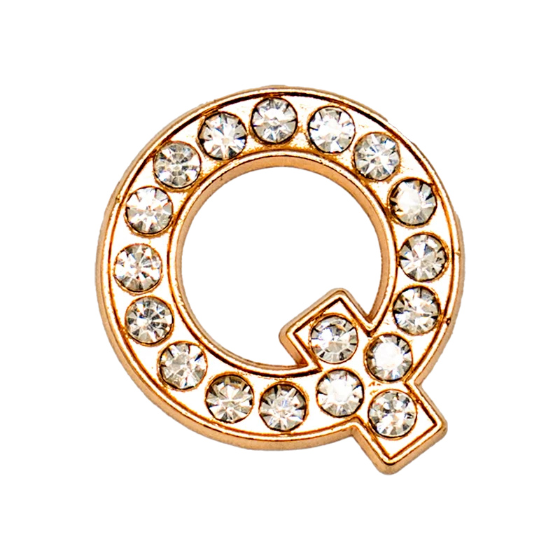1pcs Letters Luxury Shoe Charms Alphabet Shoe Decorations Pins for Sandals Women Girls Gifts Bling Accessories