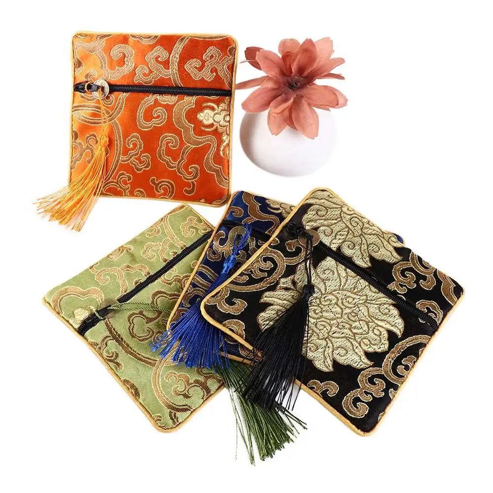 Blessing Bag Jewelry Packaging Small Pouch Silk Jewelry Organizer Brocade Pouch Chinese Style Coin Purse Jewelry Storage Bag