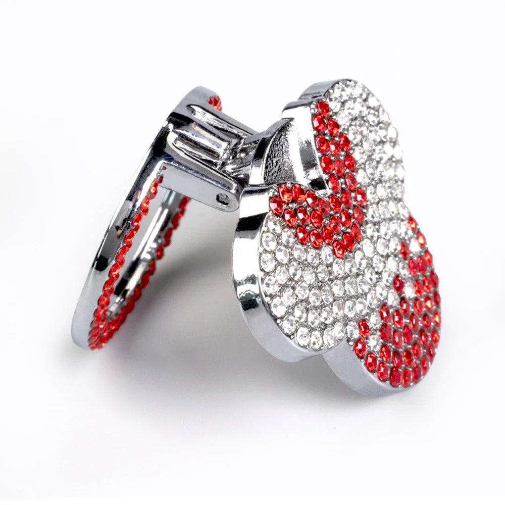 Bling Car Engine Start Stop Button Cover, Universal Handmade Crystal Rhinestone Push Start Button Cover Anti-Scratch Car Engine